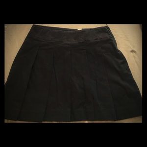 Navy Pleaded Skirt